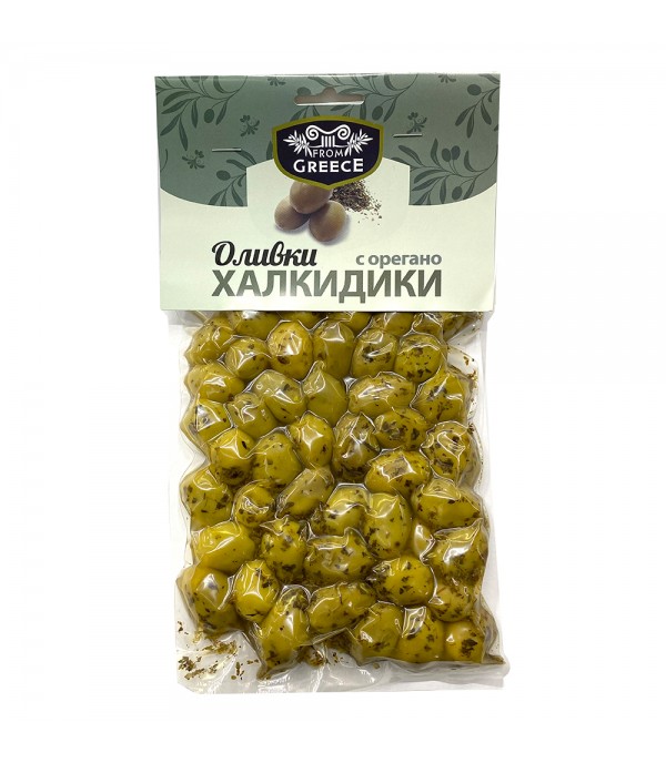 Оливки From Greece Халкидики с орегано, 250 г